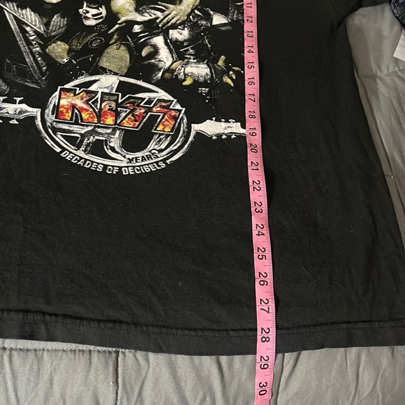 KIZZ 40 YEAR ANNIVERSARY 2014 TOUR DEF LEPPARD BLACK GRAPHIC T SHIRT SIZE L - Picture 6 of 7
